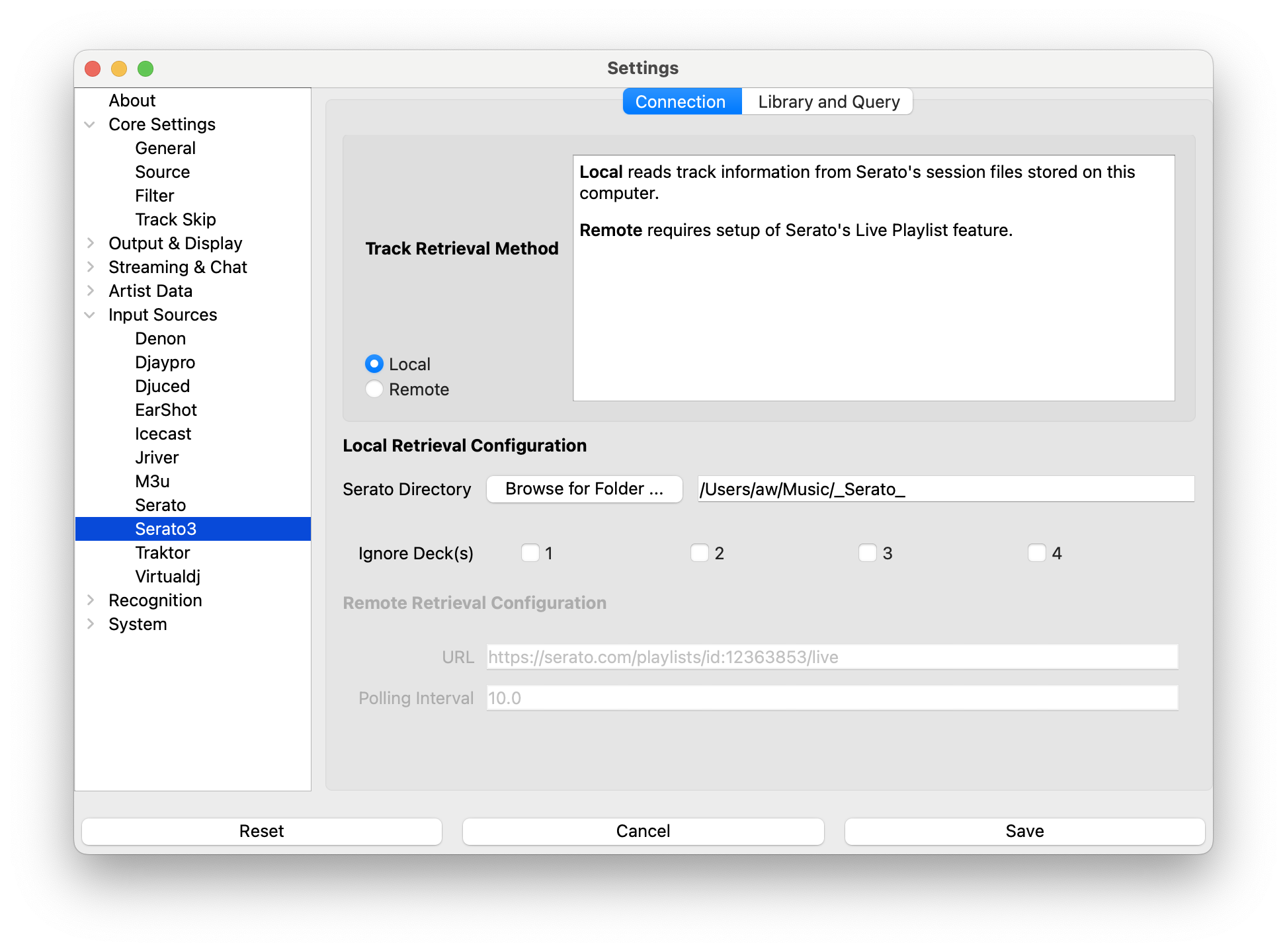 Serato Source Selection