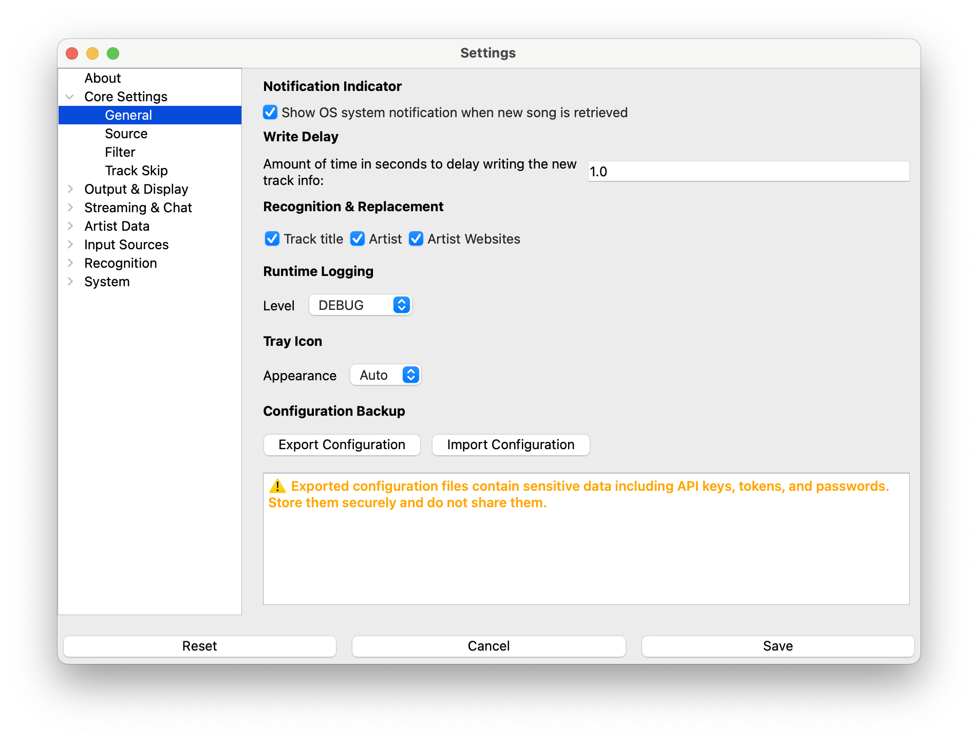 General Settings