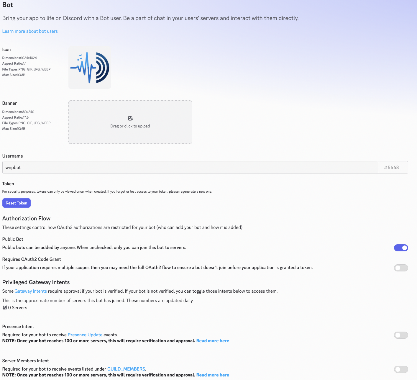 Discord bot options