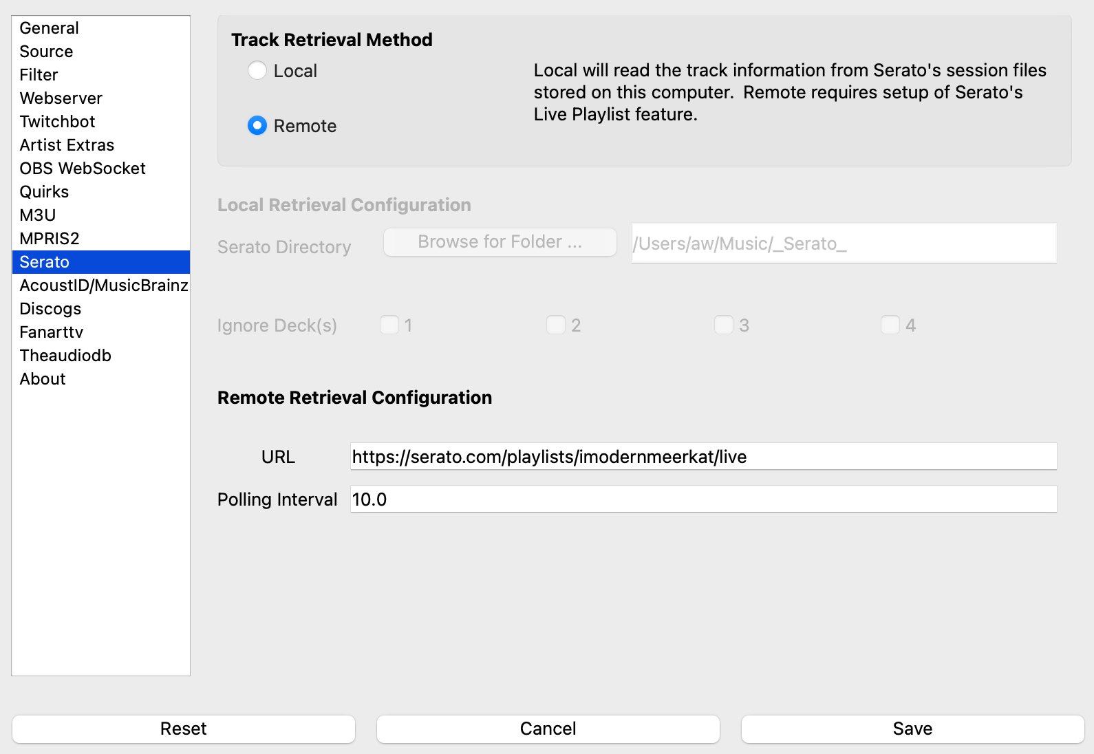 Remote Mode Settings