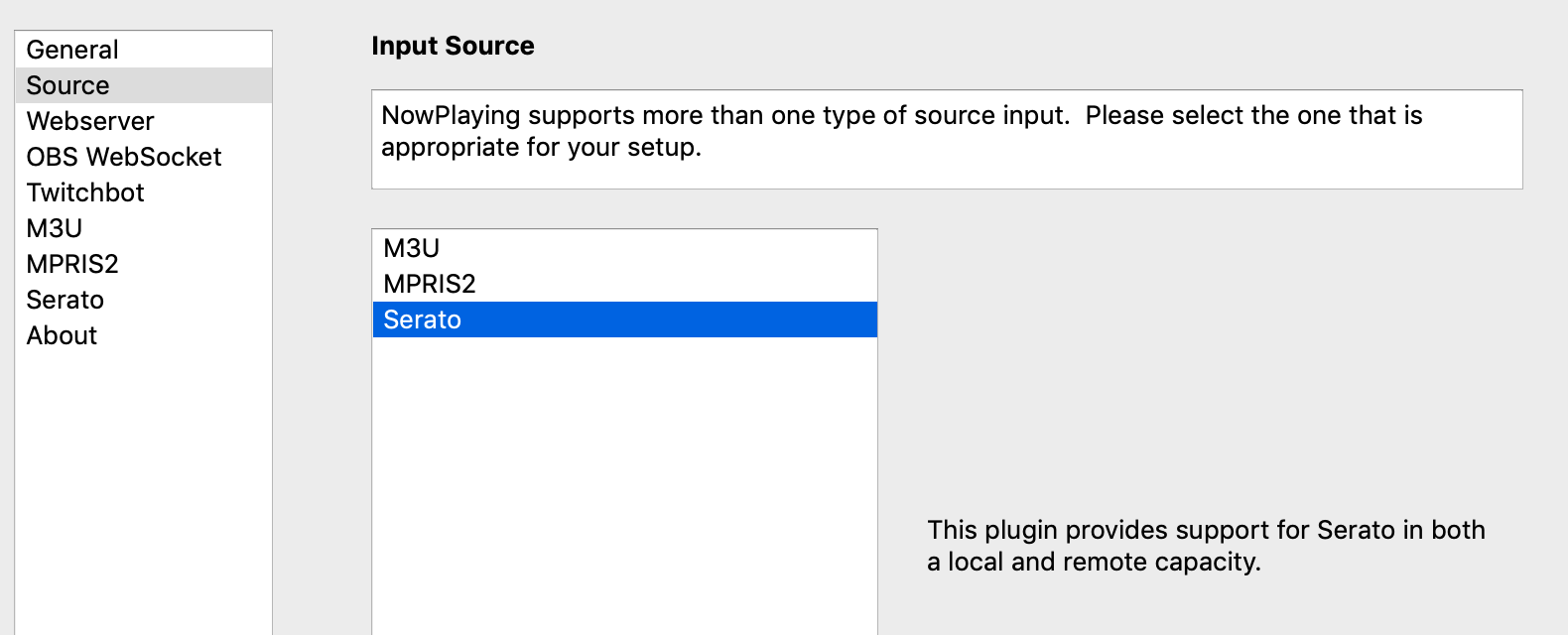 Serato Source Selection