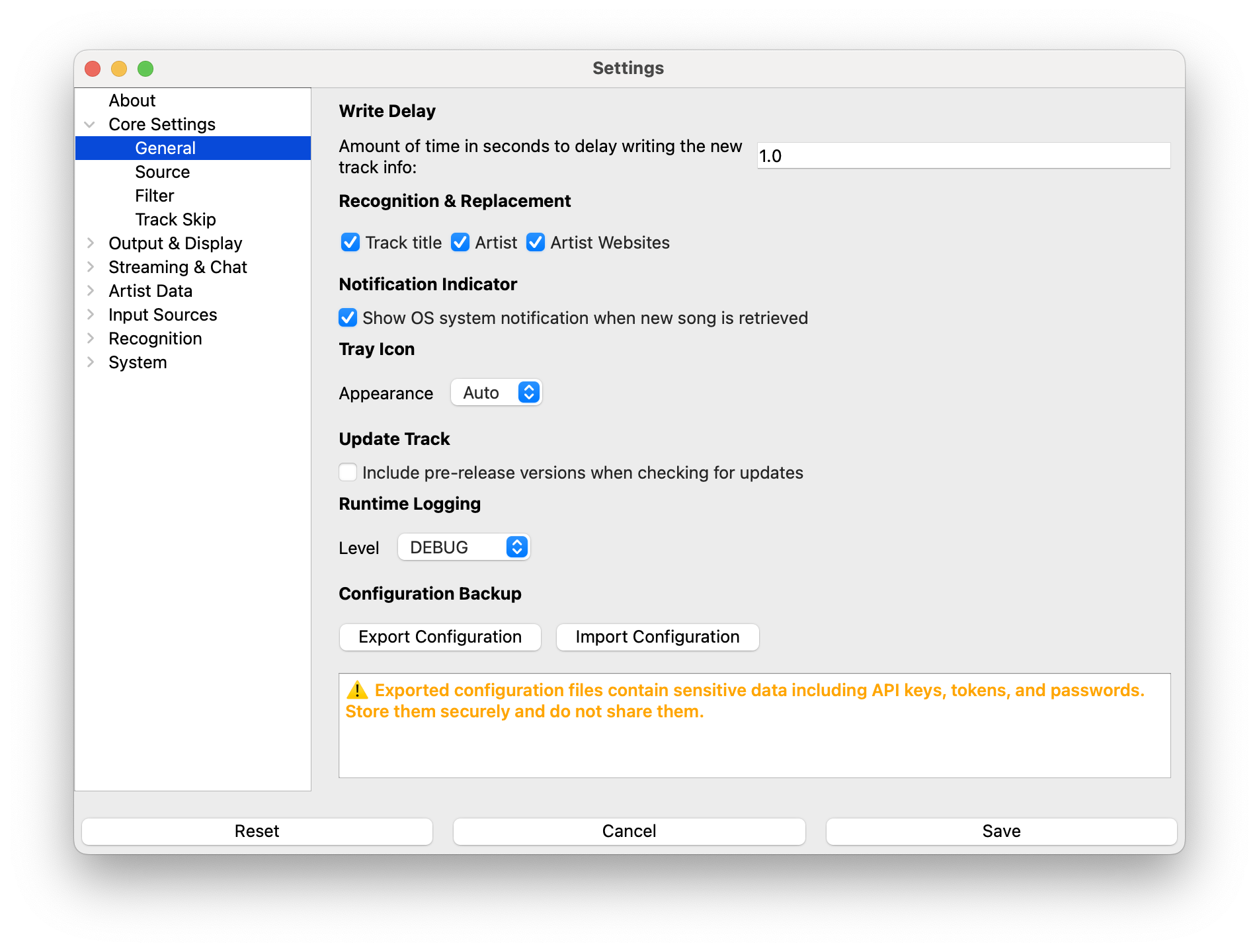 General Settings